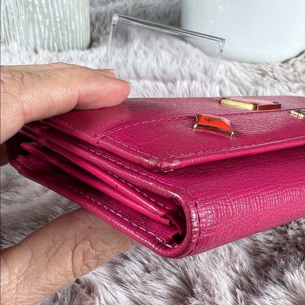 MCM Vintage Pink Leather Continental Tri-Fold Wallet - Picture 15 of 15